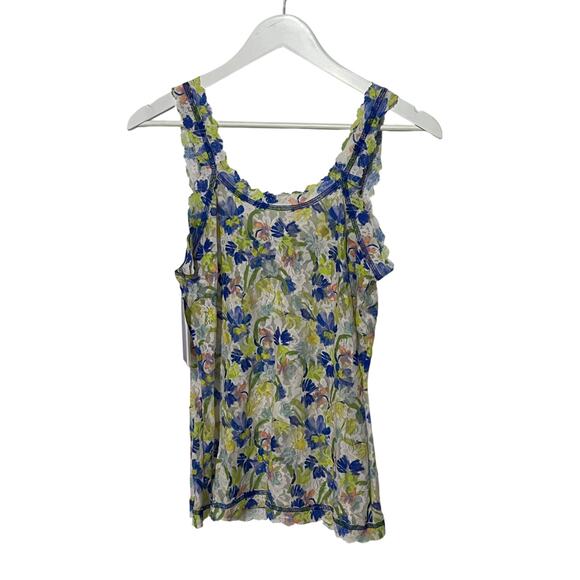 HANKY PANKY SIZE XSMALL LACE BRUSH STROKES PRINTED CLASSIC CAMI MULTICOLOR NEW - Picture 4 of 12